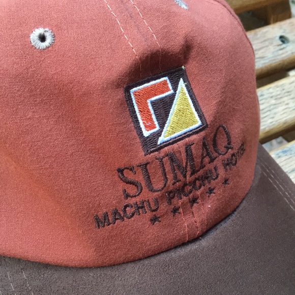 Sumaq Machu Picchu Hotel suede brim hat 6 panel adjustable back strap cap - Picture 3 of 12